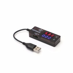 USB VOLTAGE DETECTOR BATTERY TESTER DUAL CURRENT METER RED COLOR DISPLAY VOLTMETER AMMETER AUTOMATIC IDENTIFICATION USB VOLTAGE DETECTOR BATTERY TESTER DUAL CURRENT METER RED COLOR DISPLAY VOLTMETER AMMETER AUTOMATIC IDENTIFICATION